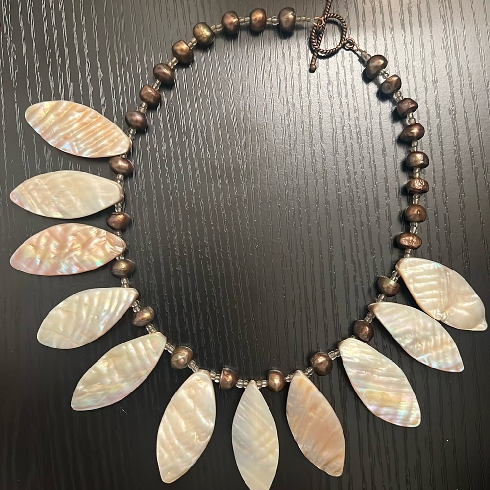 Pearl Necklace with toggle clasp